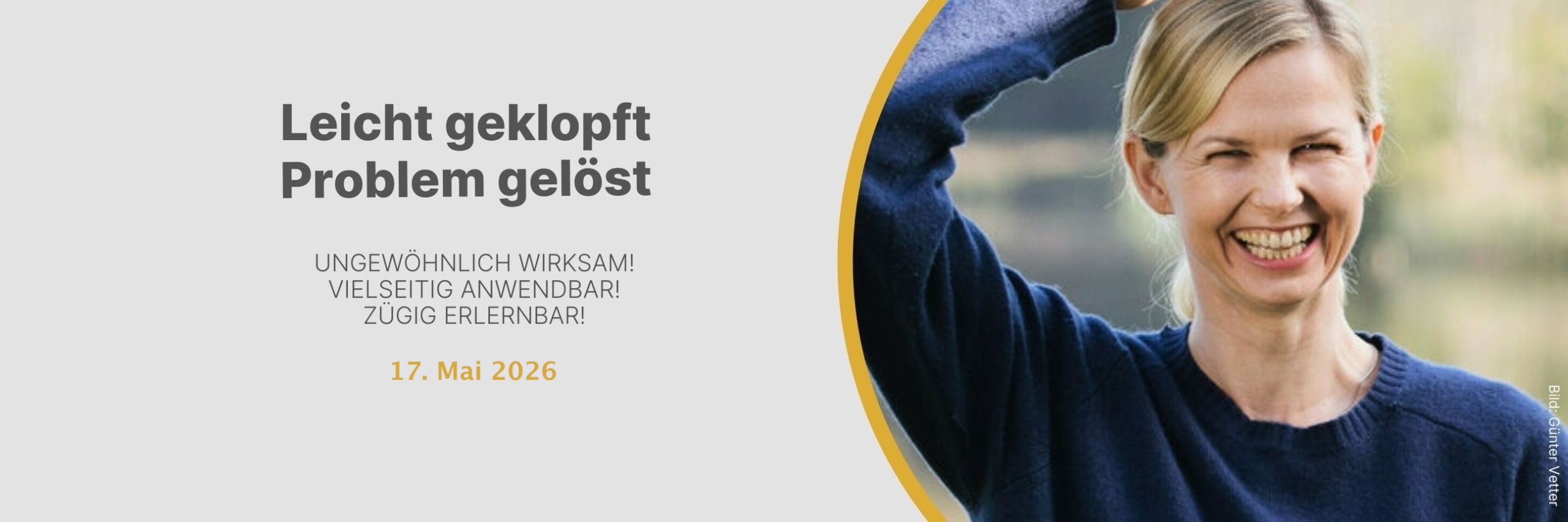 Leicht geklopft, Problem gelöst Kurs am 17.05.2026