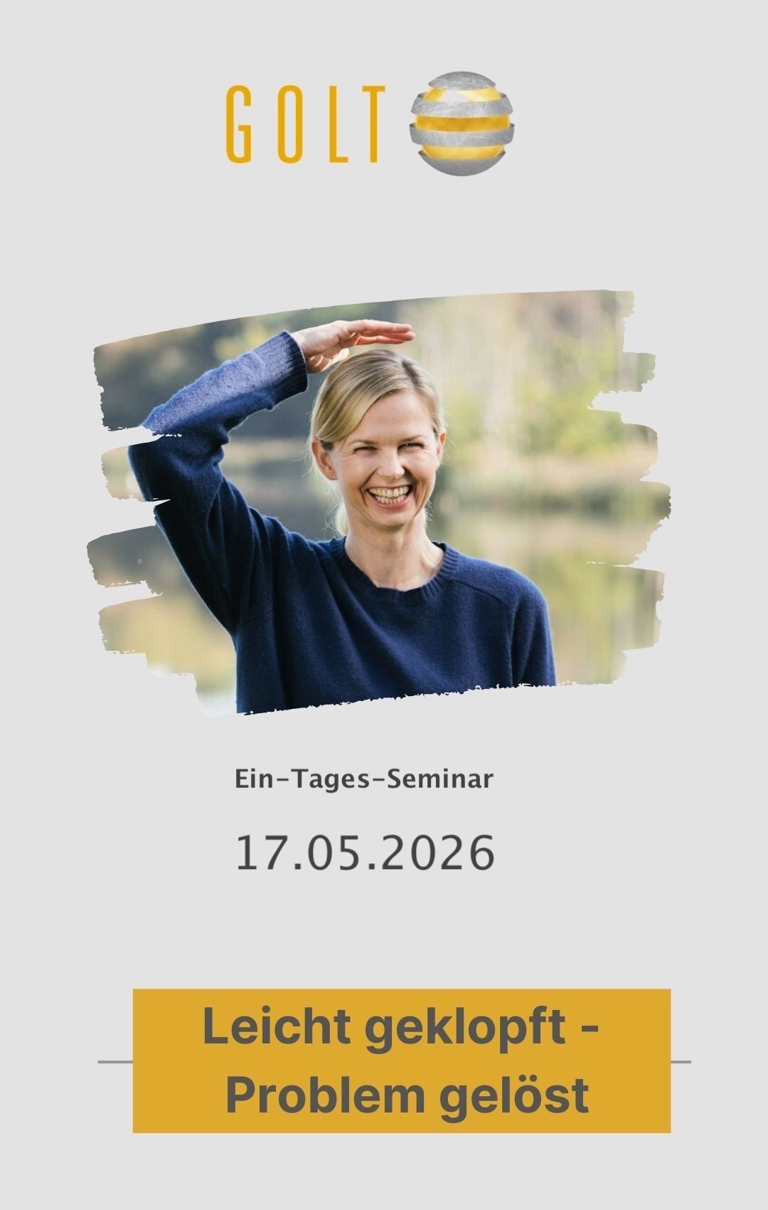 Leicht geklopft, Problem gelöst. Kurs am 17.05.2026